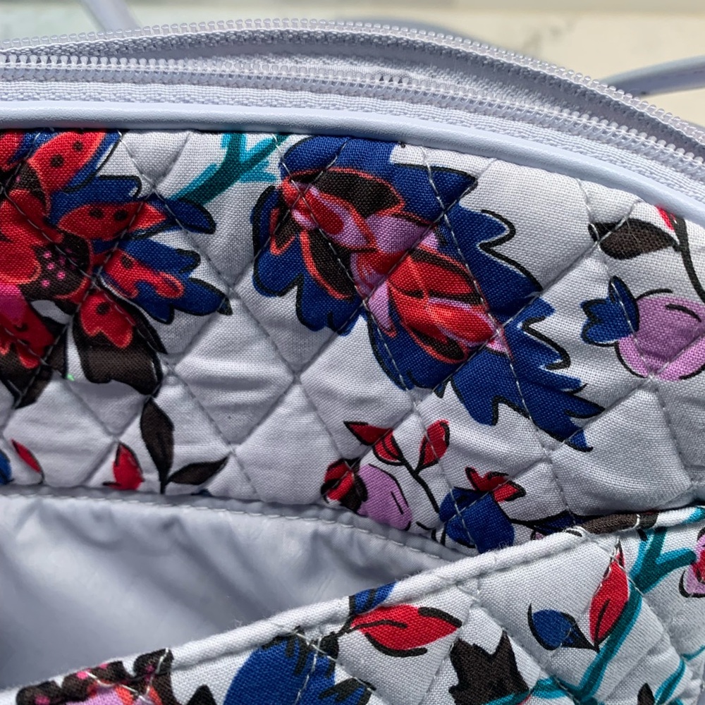 NEW Vera Bradley Quilted Lavender Vineyard Floral Faux Leather Bag - Picture 6 of 11